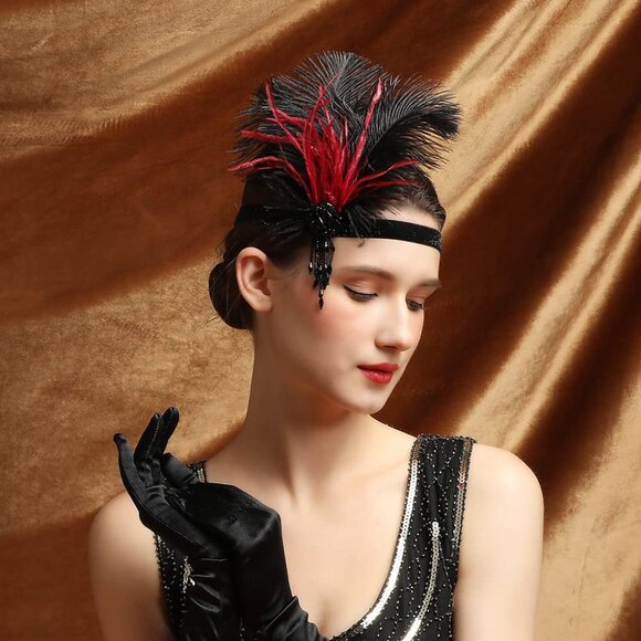Gatsby Beaded Tassel Hair Band
